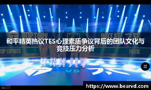 和平精英热议TES心理素质争议背后的团队文化与竞技压力分析