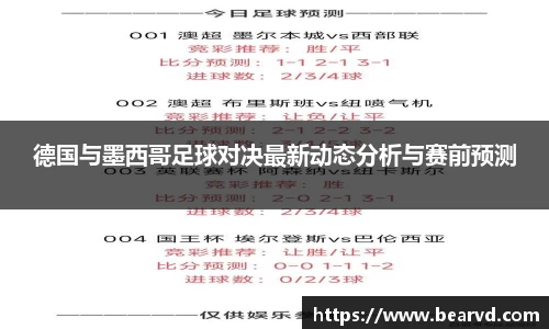 德国与墨西哥足球对决最新动态分析与赛前预测